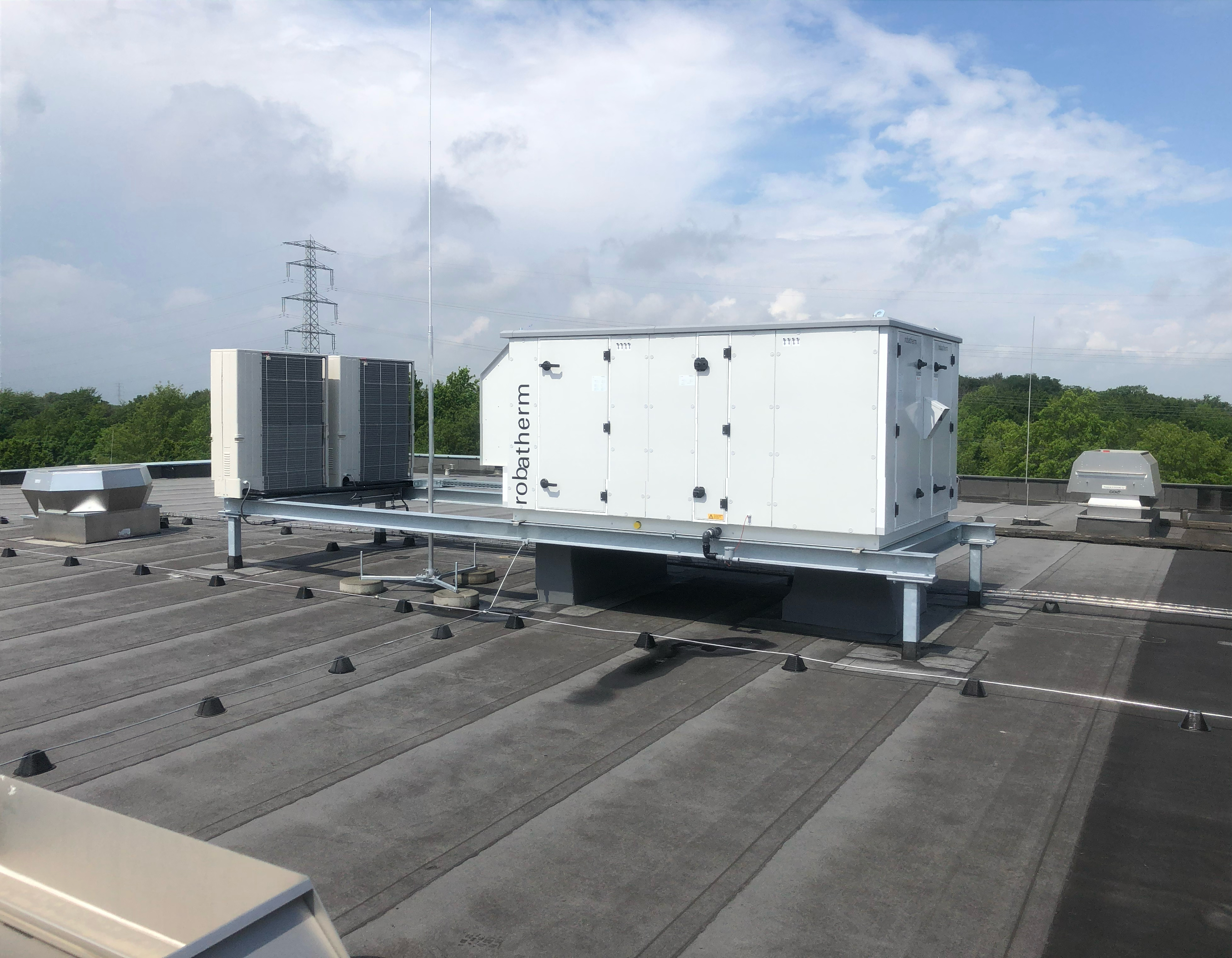 Luchtbehandelingskasten 4x50KW in Heerlen